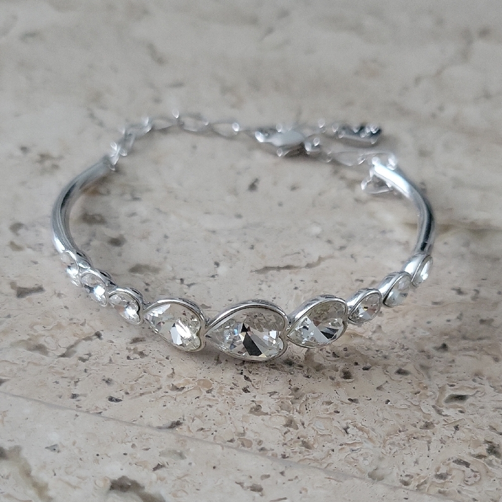 Swarovski Silver Bracelet with Clear Crystals